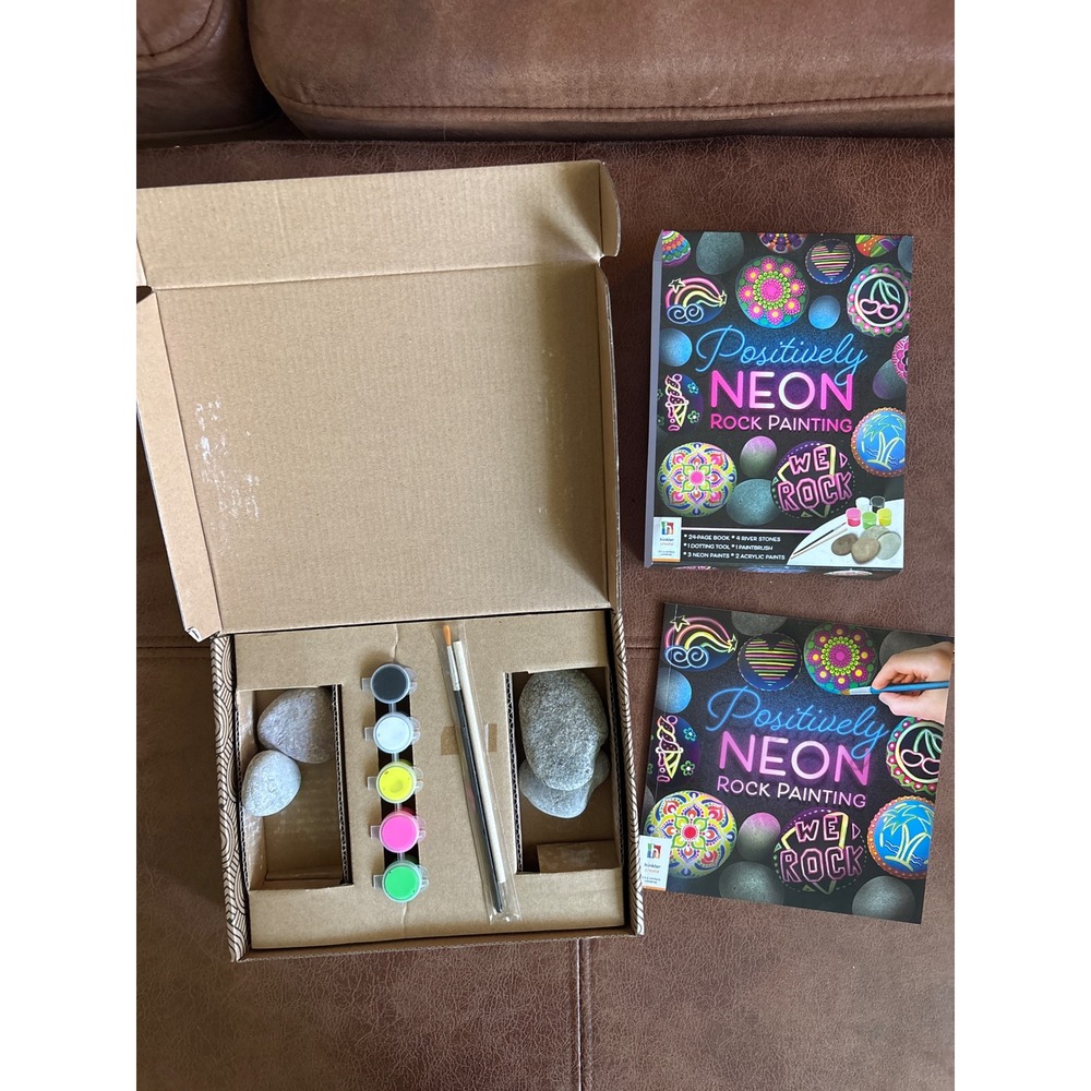Rock Painting Kit Unisex OS Multi DIY Craft Neon